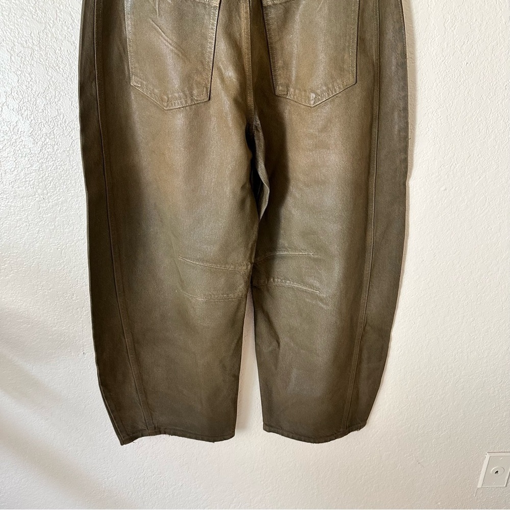 New Free people x new moon Good Luck Coated High Waist Barrel Jeans size 28 - Picture 11 of 14